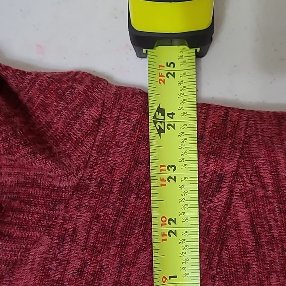 NWT Tacera Cranberry Red Dress with Ruffled Sleeves & Gold Accents size 2X - Picture 8 of 9